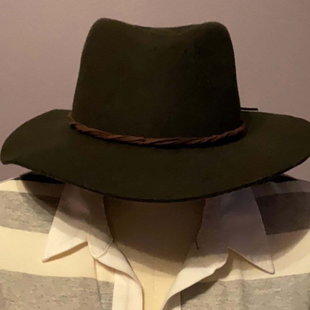 LUCKY Brand Hat, Dark Green, 100% Wool